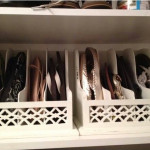 Organize your sandals with a magazine holders.